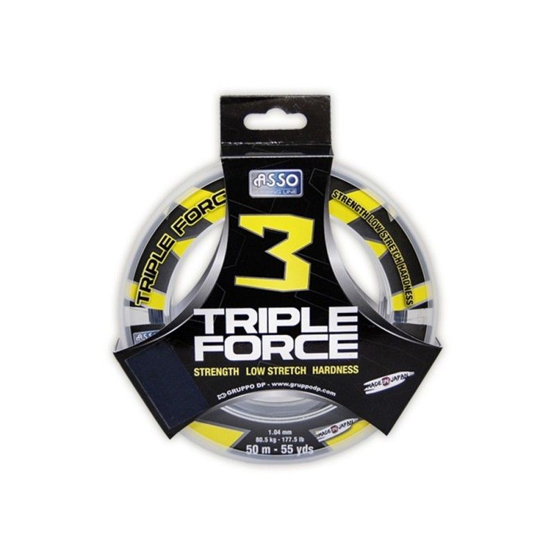 Filo Asso Triple Force Nylon 50mt Gray