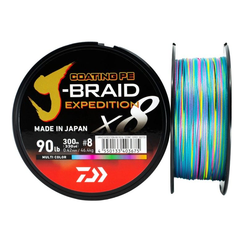 Trecciato Daiwa J-Braid Expedition X8 300mt MC Multicolor