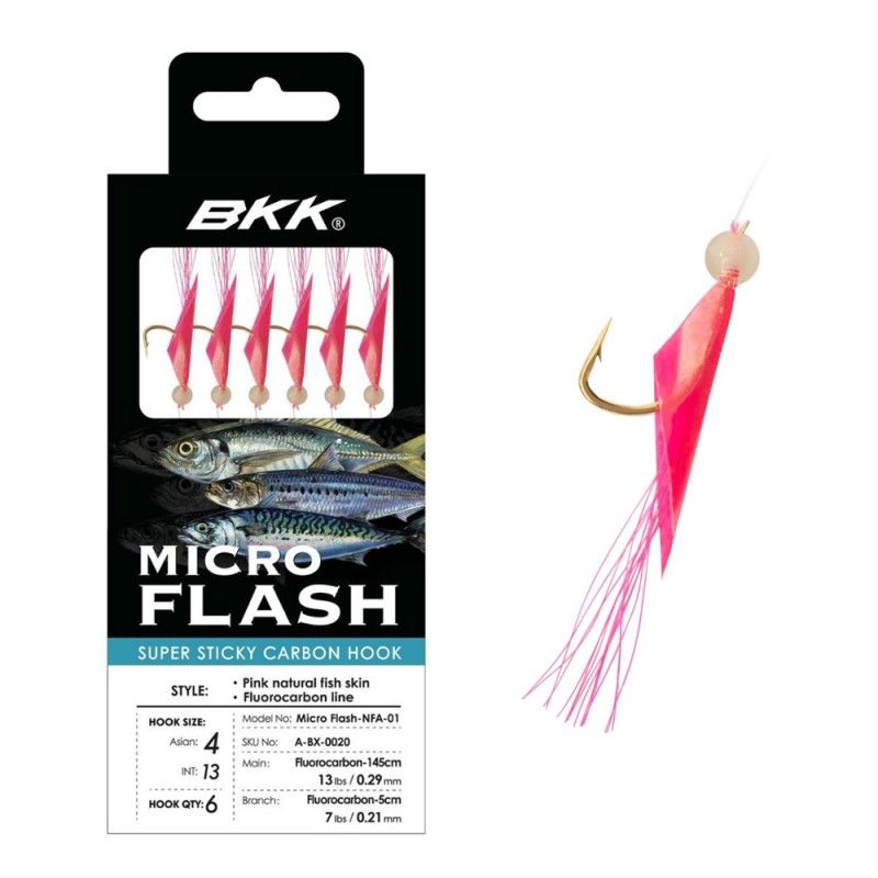 Sabiki Bkk Micro Flash Fluorocarbon Pink