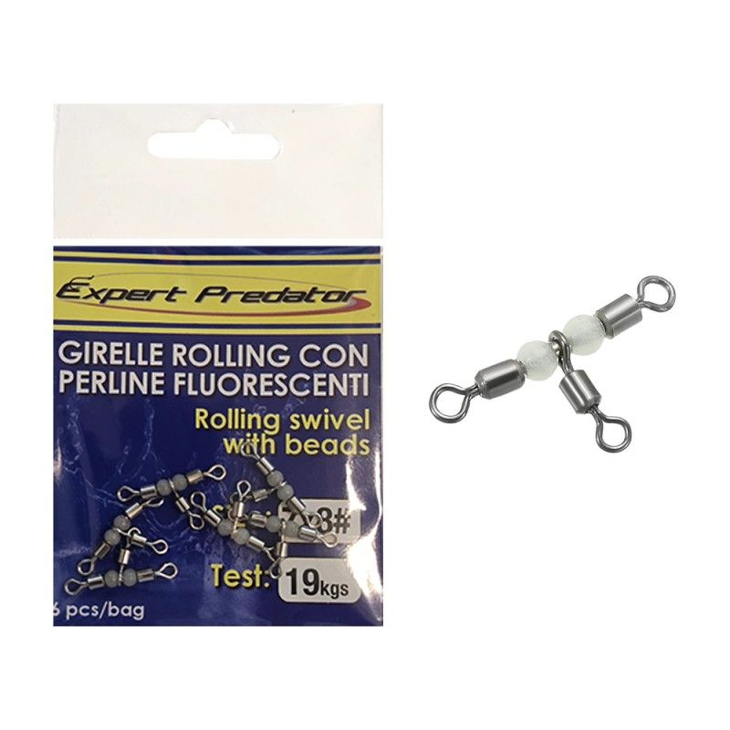 Girella Expert Predator Tripla Rolling Perlina Fluorescente