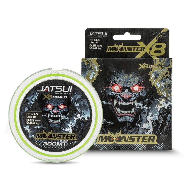 Filo Trecciato Jatsui Moonster Braid x8 Green 150mt