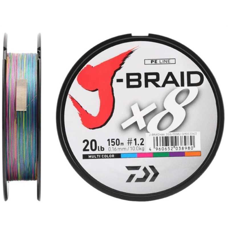 Trecciato Daiwa J Braid X8 150Mt Multicolor