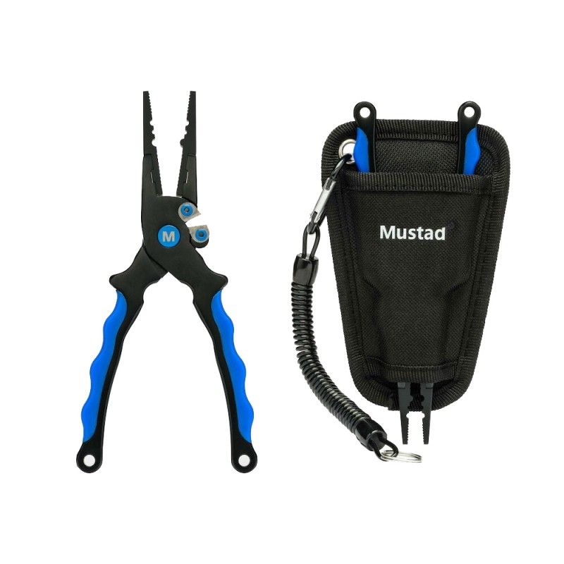Pinza Mustad Aluminium Fishing Pliers con Fondina