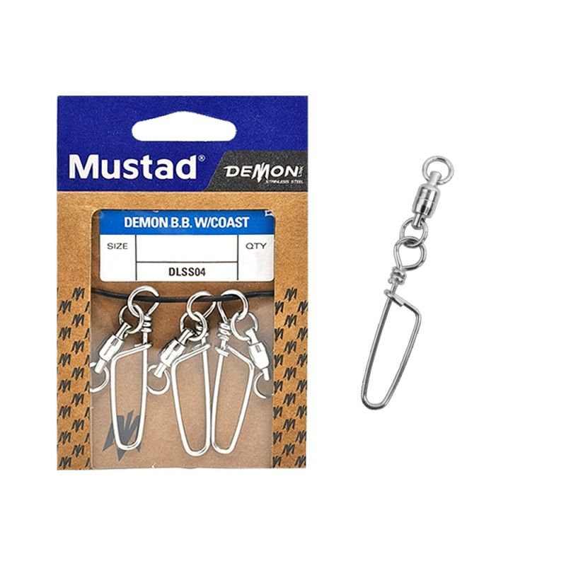 Mustad Demon Moschettone con Girella Cuscinetto a Sfera B/B