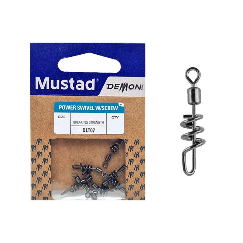 Mustad Power Swivel Girella Antiritorno a Spirale Sgancio Rapido