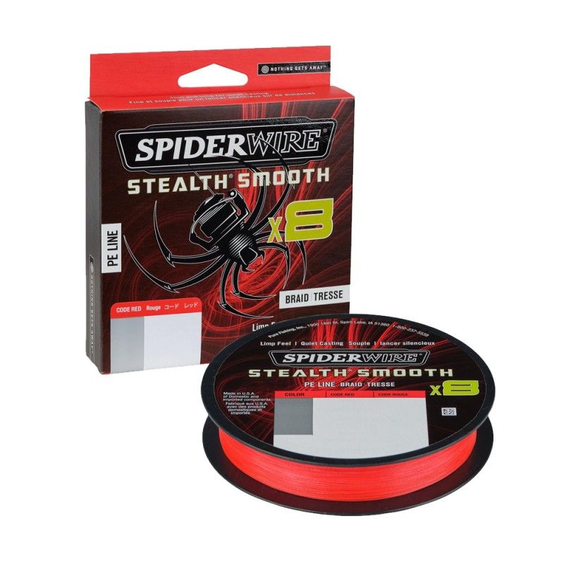Trecciato Spiderwire Stealth Smooth x8 PE Red 150mt